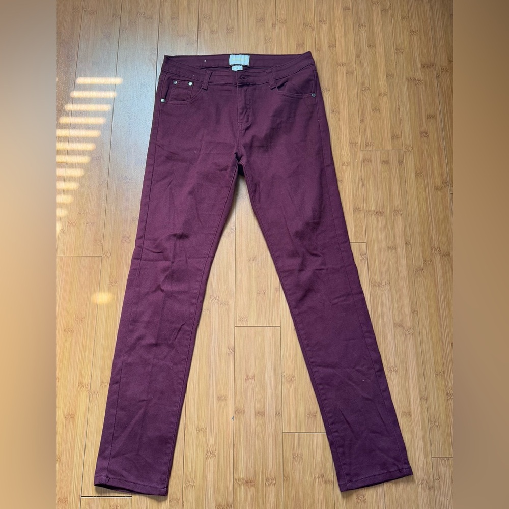 Burgundy Skinny Jeans